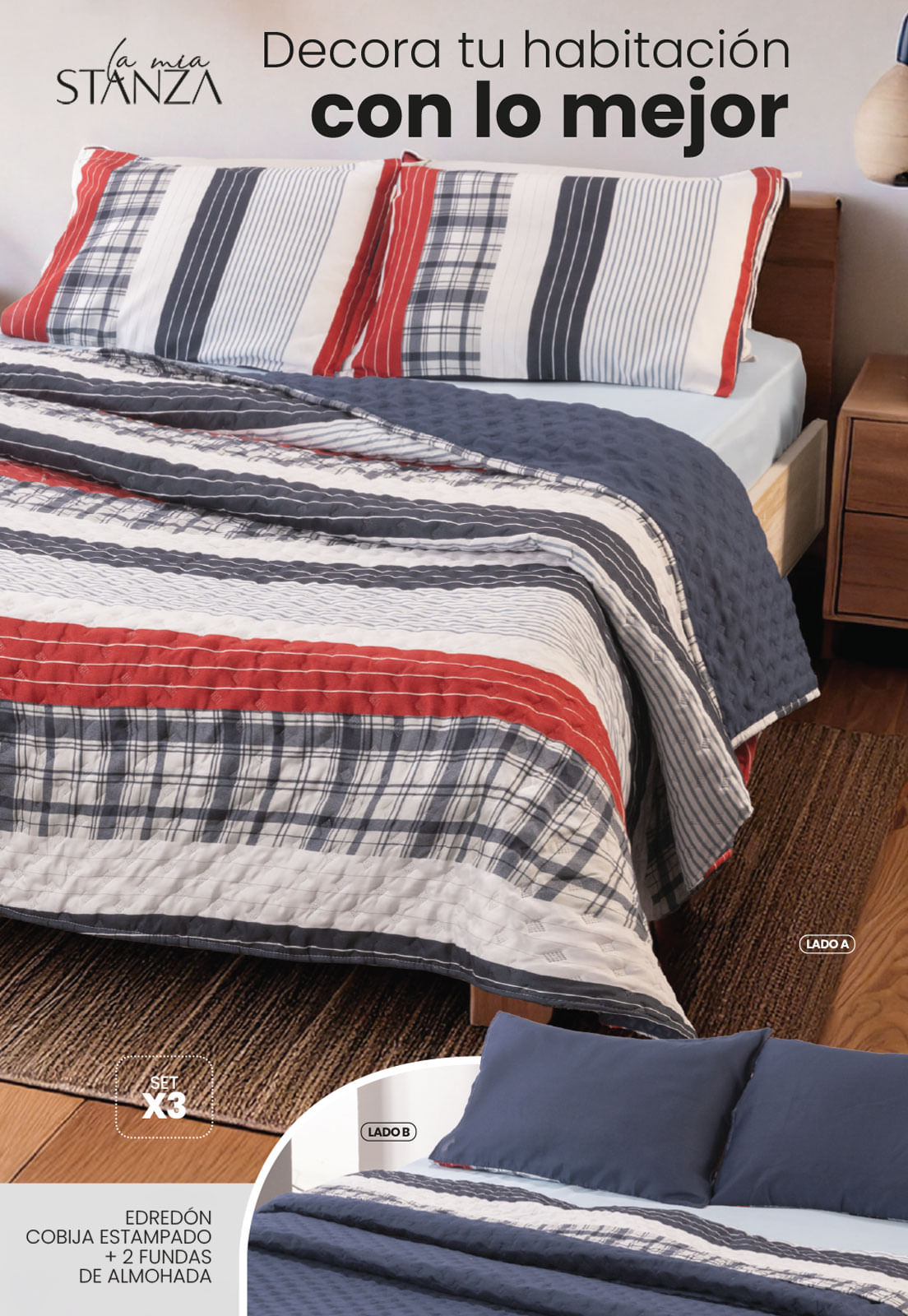 Edredón Cama Doble Estampado Mp 107897